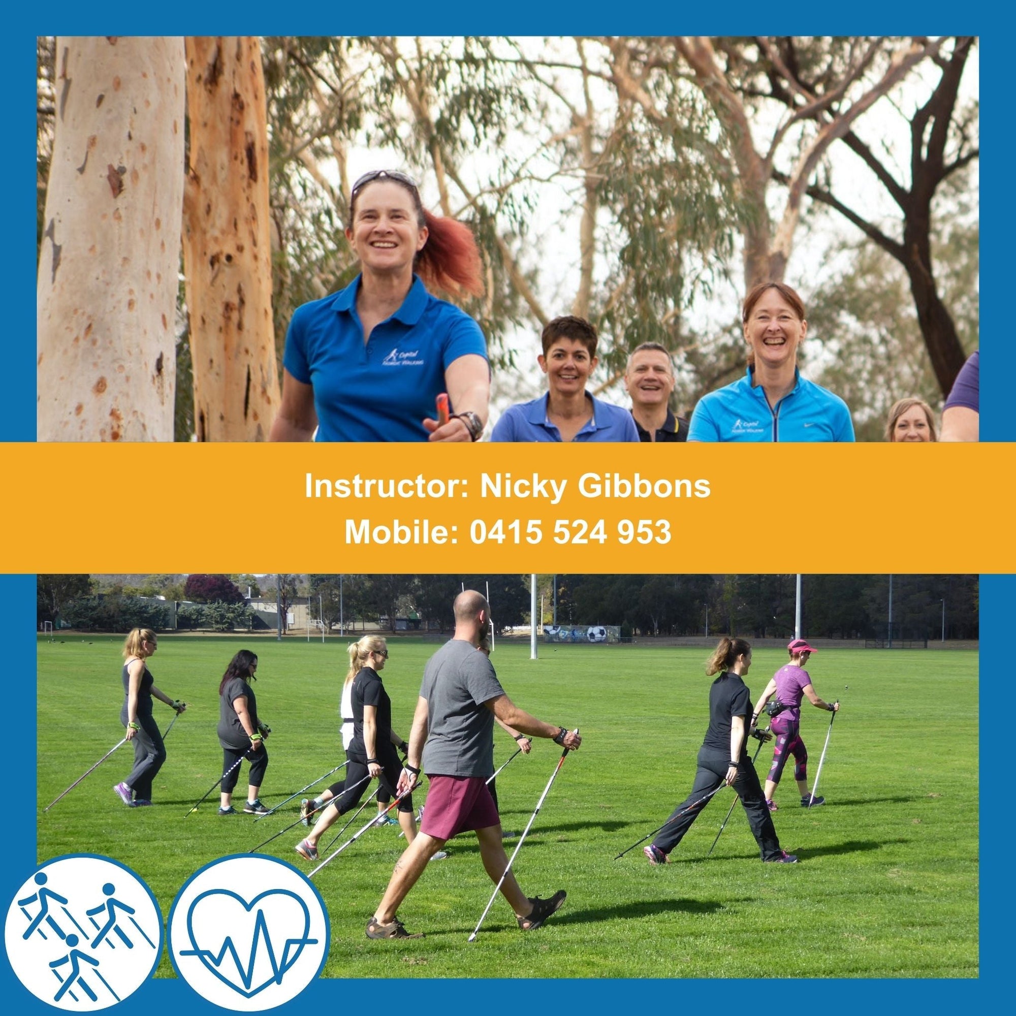 Nordic Walking Couples Course with Nicky | Rebecca and Warwick Mahoney