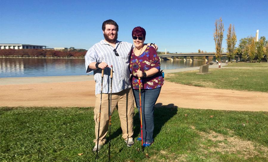 Christina and her son Jake – how Nordic Walking is changing their lives